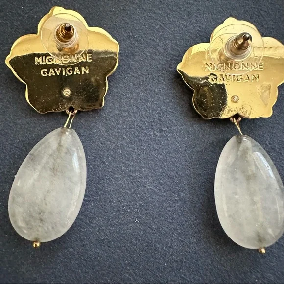 Mignonne Gavigan White Paloma Drop Earrings - Picture 7 of 12